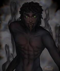 Mav - Giveaway prize of @libraryofmaze 's character, who's also Val's romantic interest, a match made in Hell.