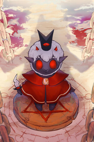 The Lamb - Fanart from the game Cult of the Lamb.