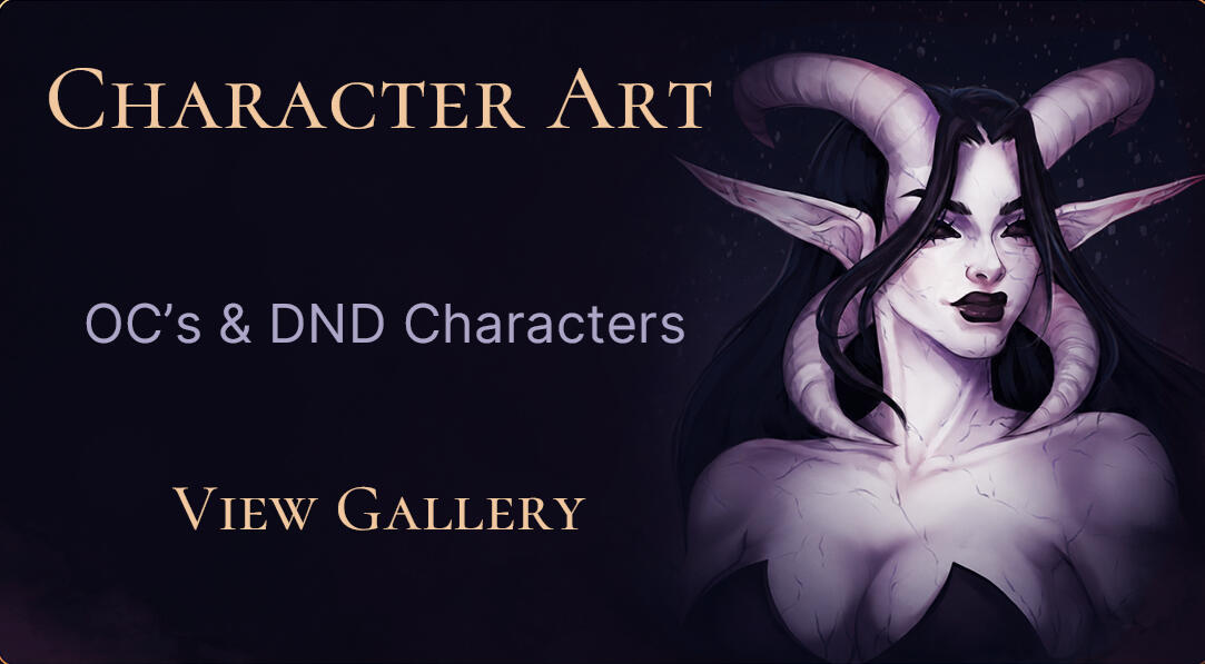 Browse dark fantasy character art commissions.